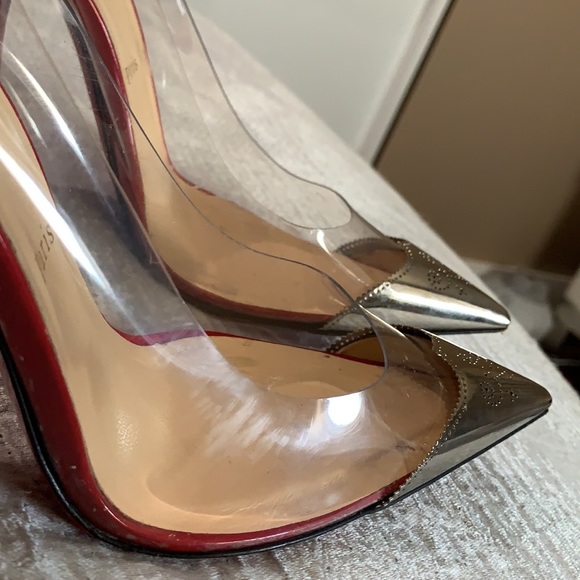 Christian Louboutin Pigalle Metal Toe Clear